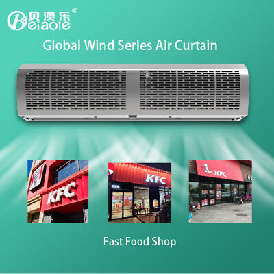 Harga yang bagus Tirai Udara Stainless Steel Industri Kebisingan Rendah 220V 185W Untuk Pendinginan Restoran Dalam Ruangan on line