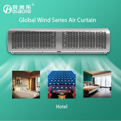 Harga yang bagus Double Door Stainless Steel Air Curtain 220V 350W Kekuatan angin 4280m3/h Untuk komersial on line
