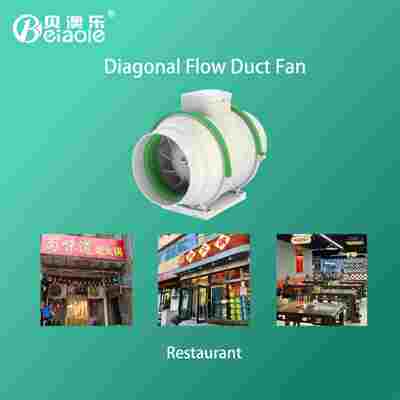 Goede prijs 4 inch extractor ventilator leidingen ABS plastic scheve stroom ventilatie Veiligheidsbescherming voor restaurants online