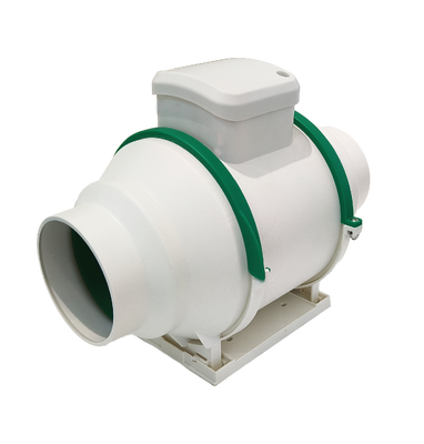 Buen precio 220V 360W ventilador de conductos industriales de techo montado 12 pulgadas de rodamiento de bolas de palas de plástico para edificios altos en línea